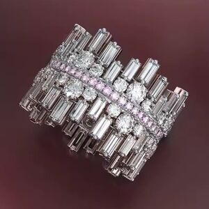Chunky CZ Cubic Zirconia Statement Ring 10